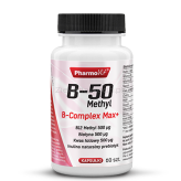 B-50 Methyl B-complex Max+ 60 kapsułek - suplement diety