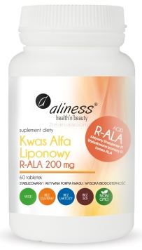 Kwas Alfa Liponowy R-ALA 200 mg 60 tabletek - suplement diety