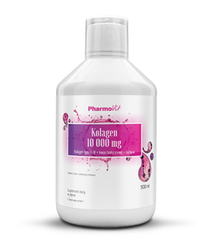 Kolagen 10 000 mg 500 ml - suplement diety Kolagen typu I i III + Kwas hialuronowy + Biotyna