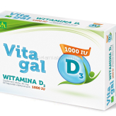 Vitagal Witamina D3 1000 IU 60 kapsułek - suplement diety