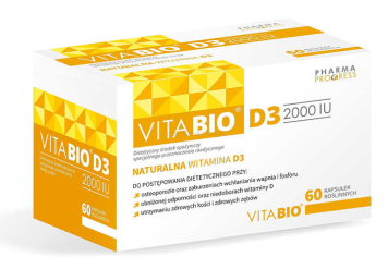VitaBio D3 2000 IU x 60 kapsułek - suplement diety